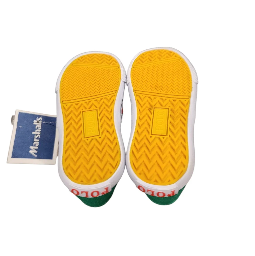 Polo Ralph Lauren Kids’‎ Landyn P-Wing Logo Patch Canvas Slip On Athletic Shoes
